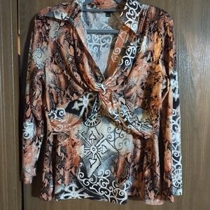 Milano snakeskin print top